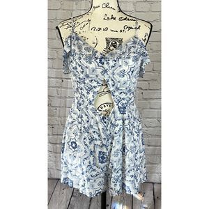 Me To We Junior’s Blue/White Romper (Size M)